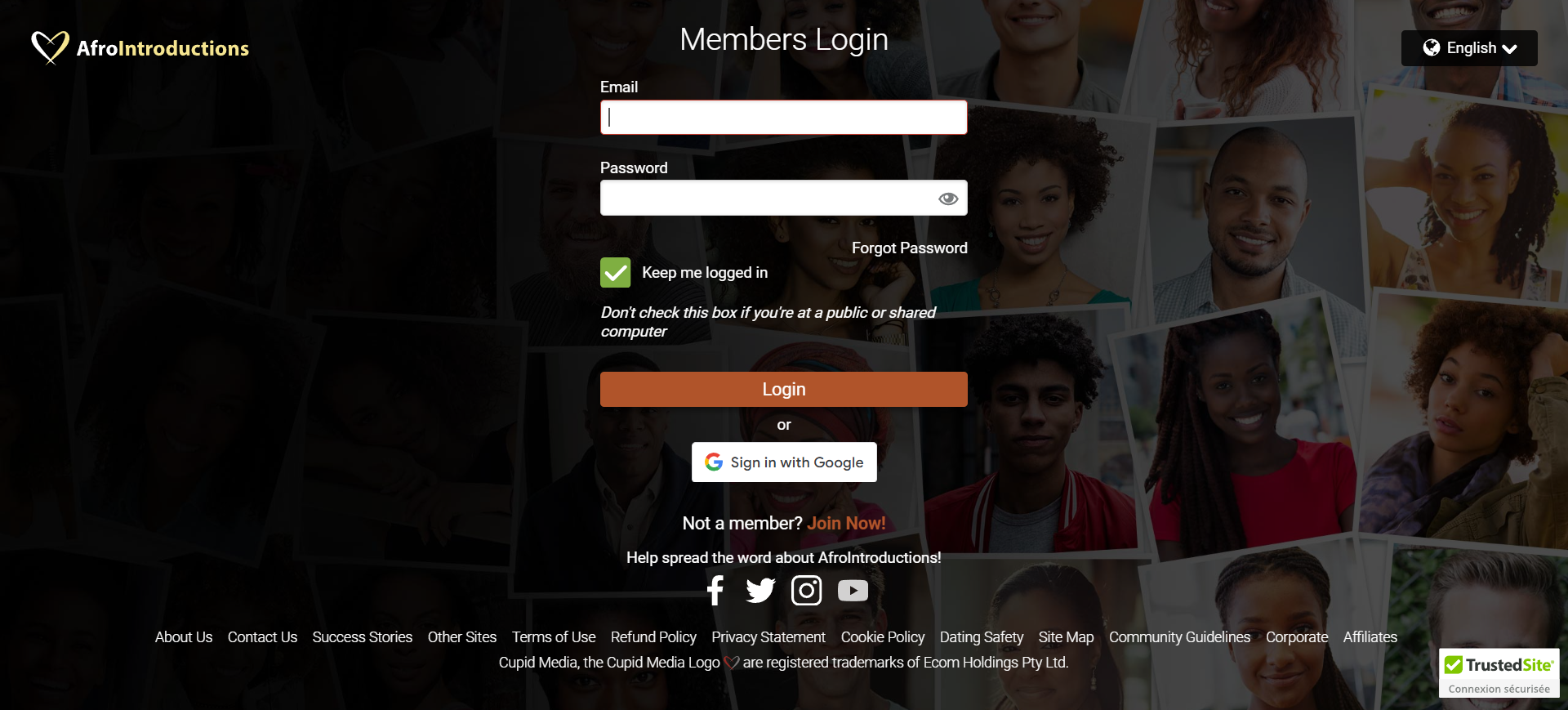 A diverse group of individuals engaging with a dating site, showcasing various interactions and connections among them.